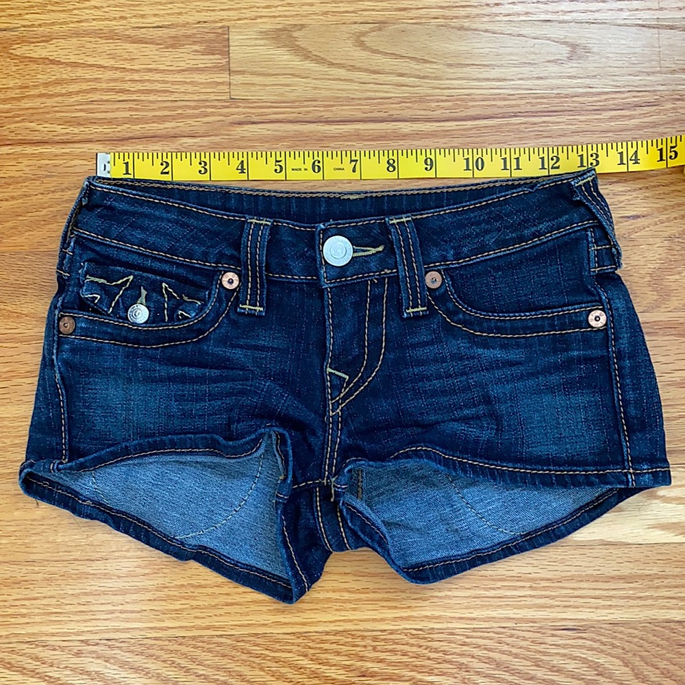 True Religion Josie Shorts Dark Wash